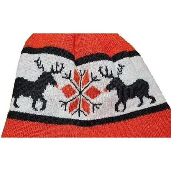 Fuse Stocking Cap Beanie Dear Pom Pom Orange - Picture 3 of 10